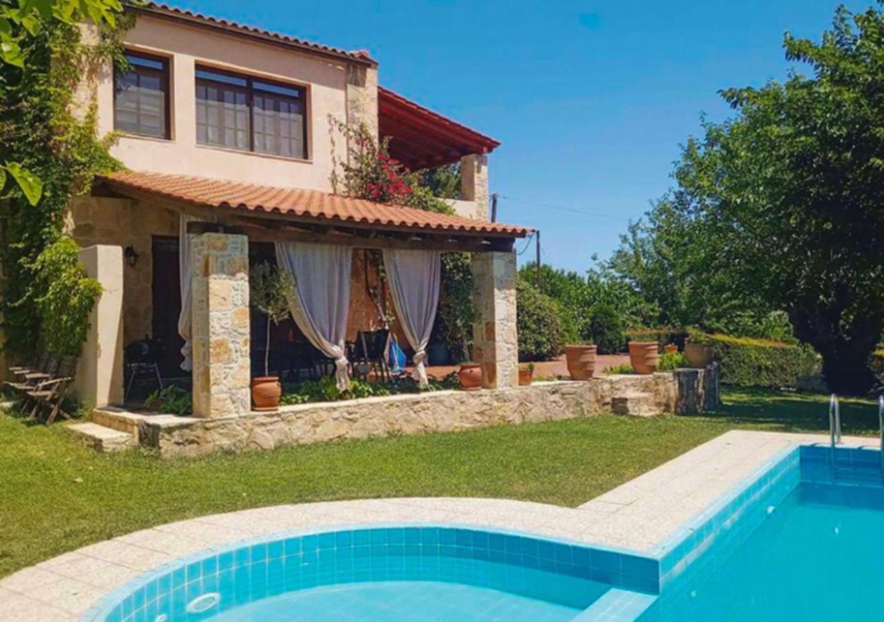 חאניה Villa Skine With Private Pool And Garden מראה חיצוני תמונה